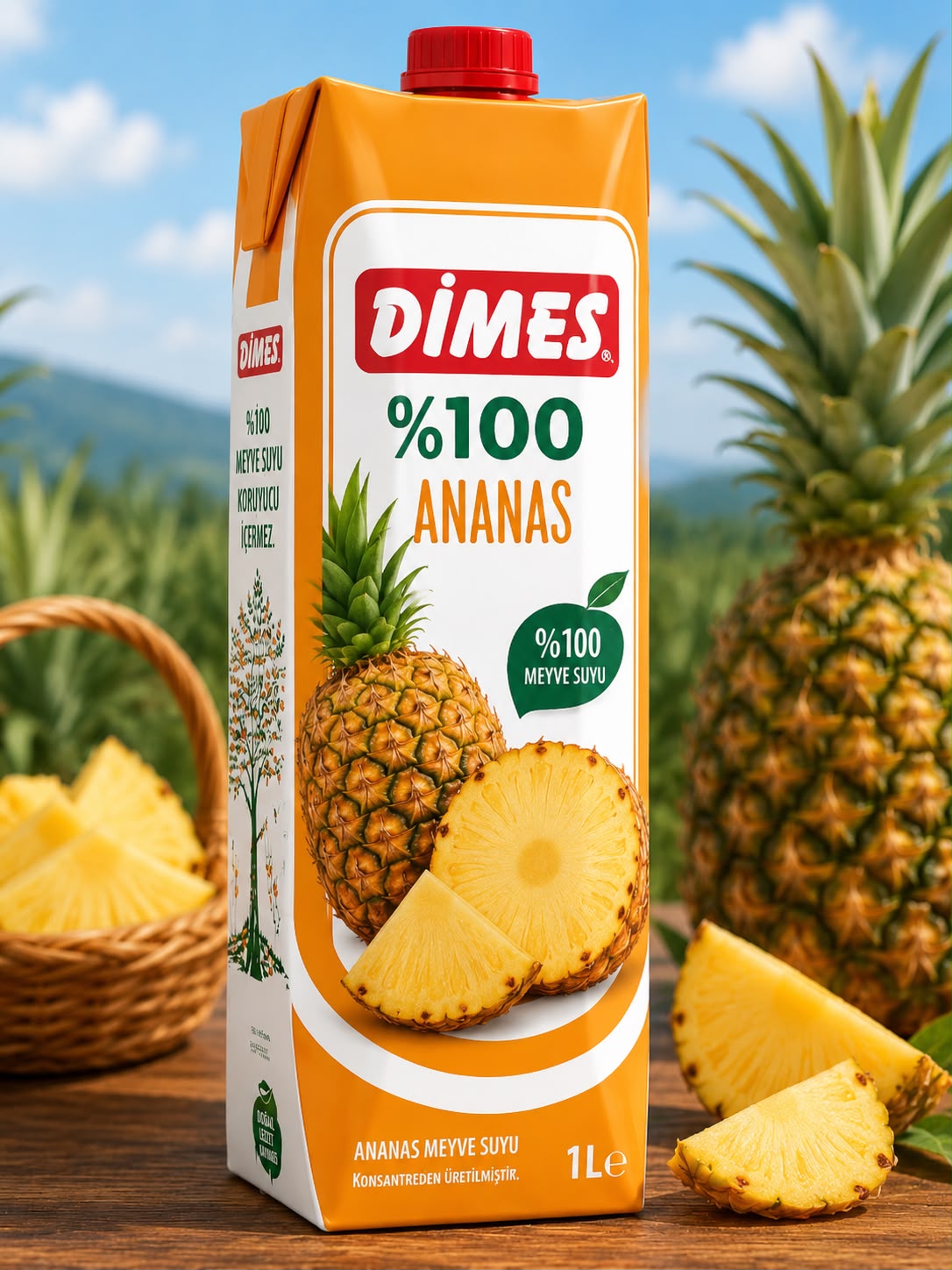 Dimes Active Ananas 1 Litre (12 Li)